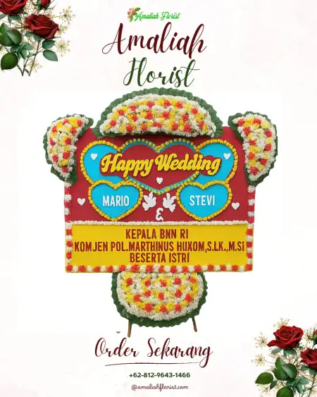 Papan Bunga Pernikahan Balegondo